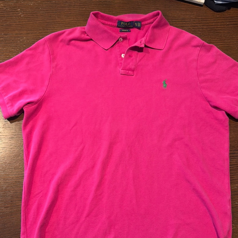 Polo by Ralph Lauren Men's Pink Polo Shirt